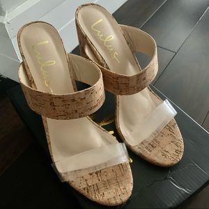 *New* Marlowe Cork High Heel Sandals Size 7